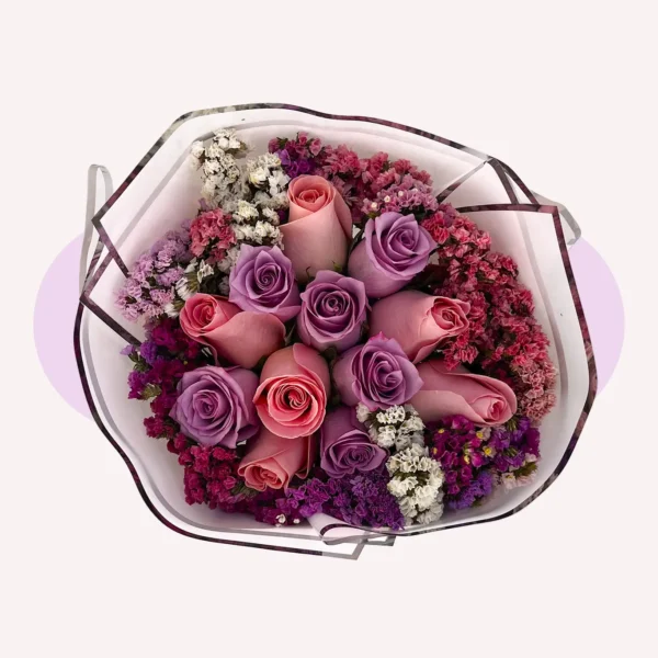 12 rosas combinadas con leticia
