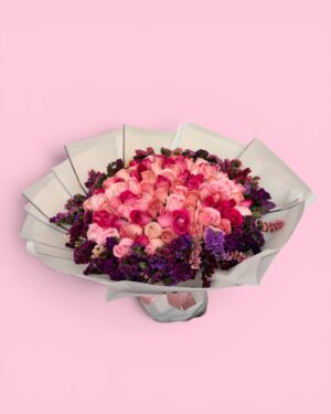100 rosas combinadas con leticia