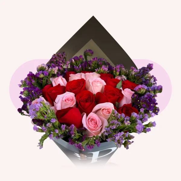 24 rosas combinadas con leticia