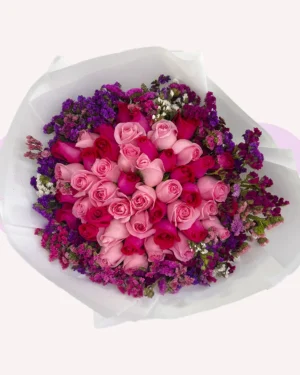 50 rosas combinadas con leticia