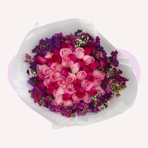 50 rosas combinadas con leticia