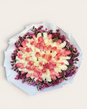 100 rosas de colores pasteles con leticia