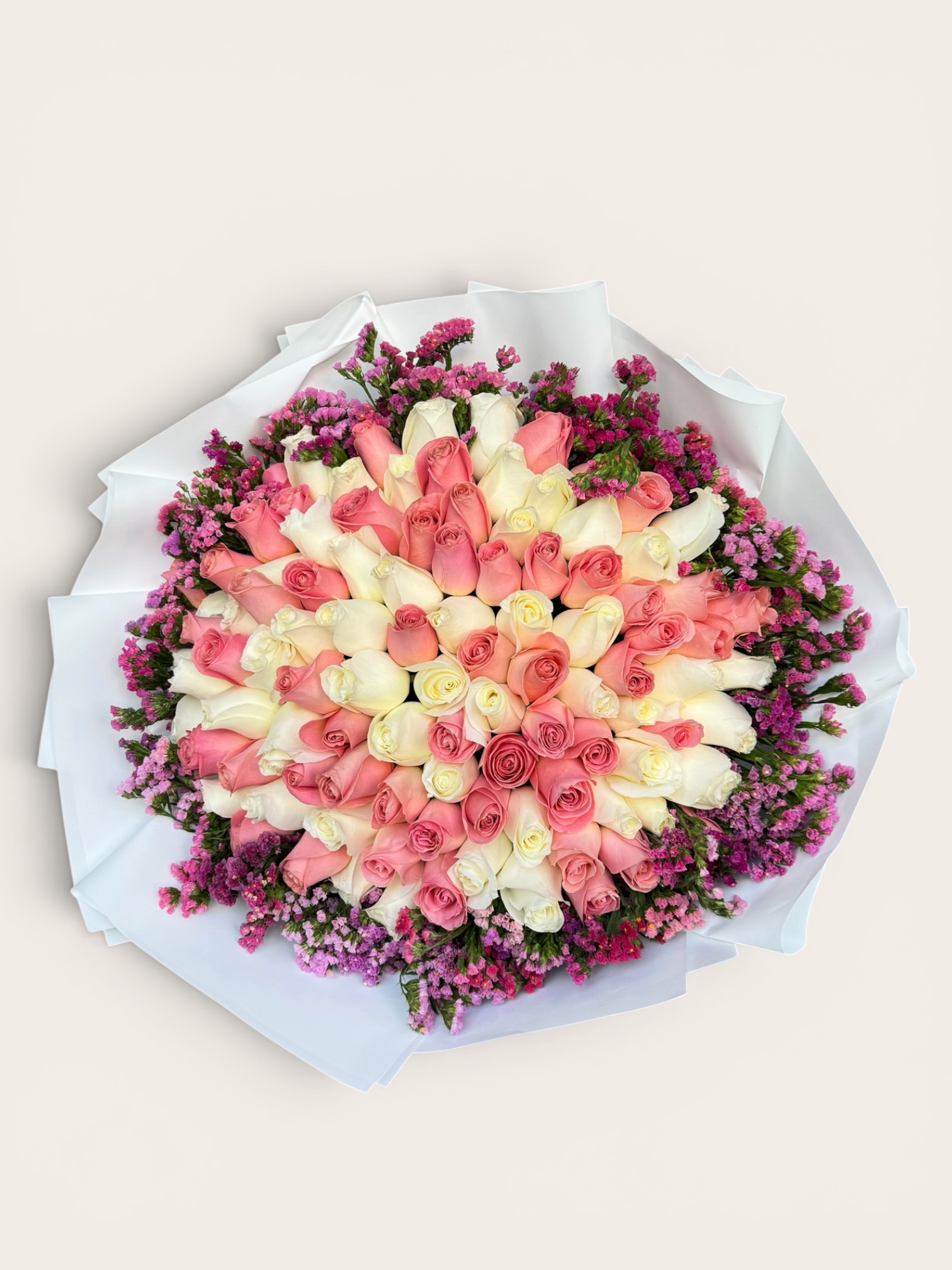 100 rosas de colores pasteles con leticia