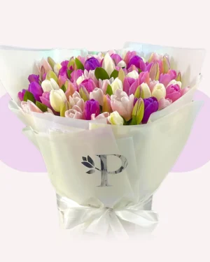100 tulipanes platinum