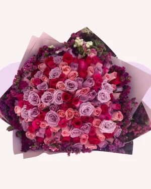 125 rosas de colores con leticia