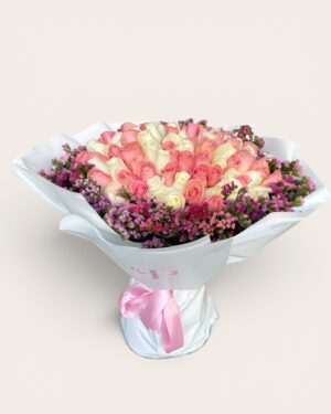 100 rosas de colores pasteles con leticia