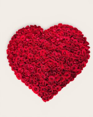 Caja Corazón Gigante de 250 Rosas Rojas