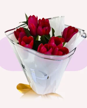 10 Tulipanes Platinum Rojos