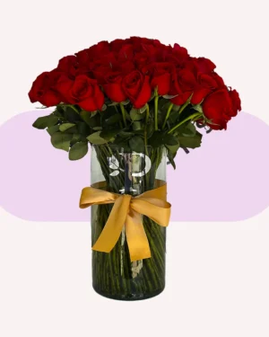 Jarrón de 100 Rosas Rojas