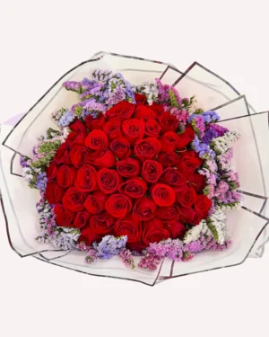 50 Rosas Rojas con Leticia