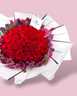 50 Rosas Rojas con Leticia