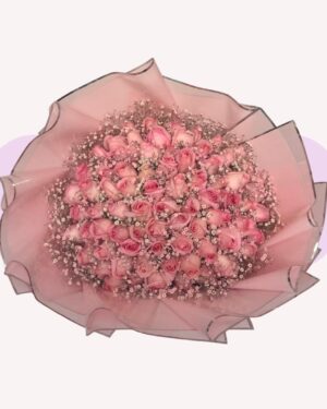 75 ROSAS ROSAS CON GYPSO
