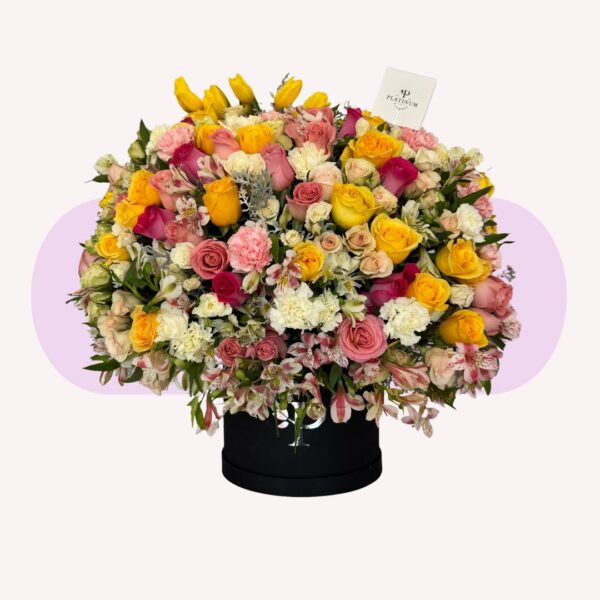 CILINDRO MIX DE FLORES GIGANTE