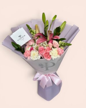 Mix de rosas, roxanas, claveles y lilis