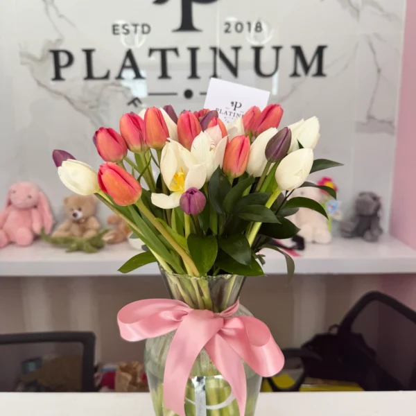 Jarron De 30 Tulipanes - Imagen 3