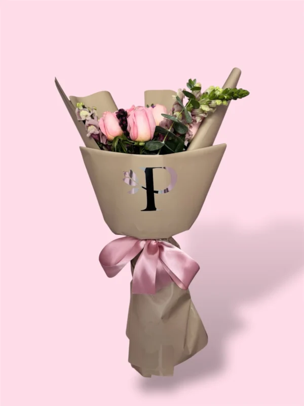 Mix 12 rosas rosas con perrito - Imagen 4