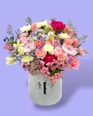 Cilindro Mix De Flores Platinum