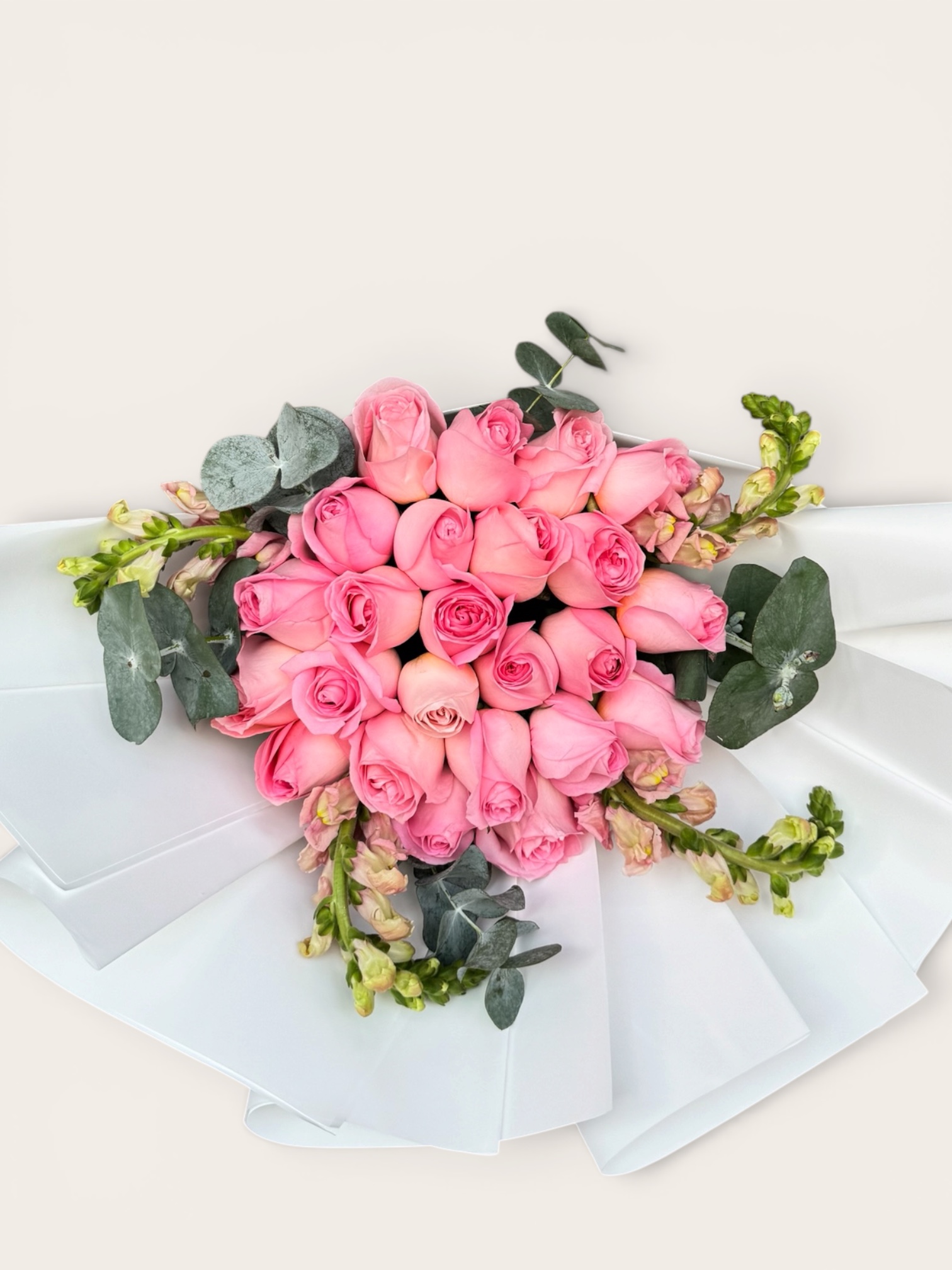 Mix 24 rosas rosas con perrito - Imagen 3