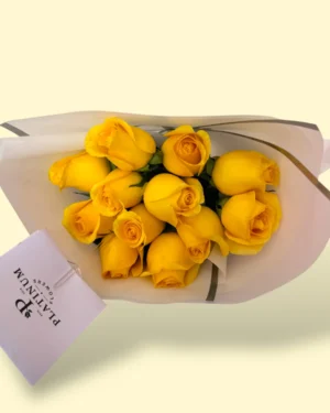 12 Rosas amarillas