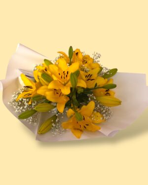 Bouquet de lilis amarillas