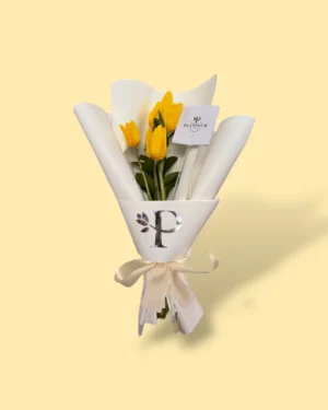 5 tulipanes amarillos platinum