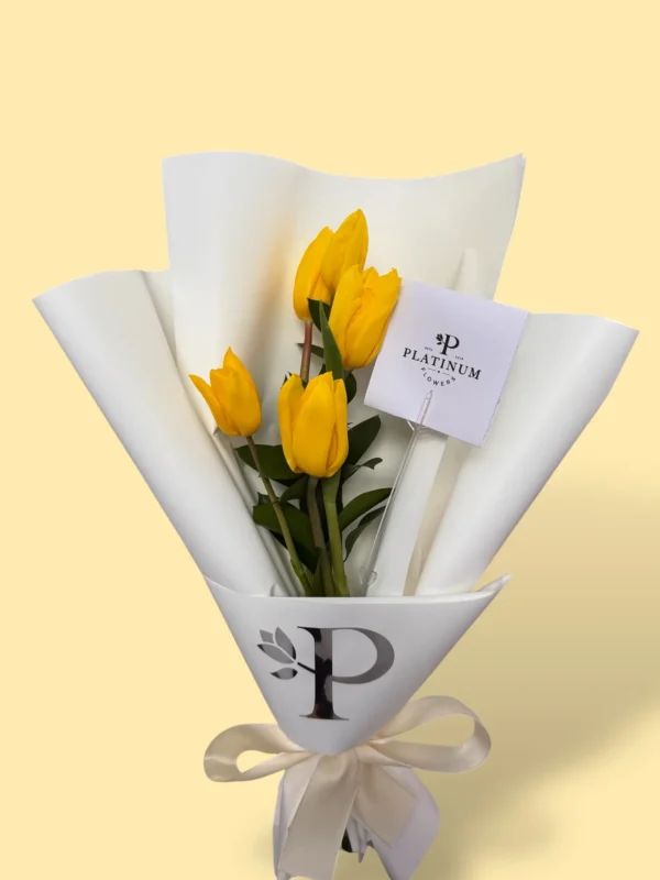 5 tulipanes amarillos platinum - Imagen 4