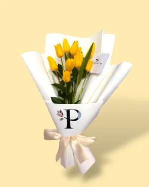 10 tulipanes amarillos platinum