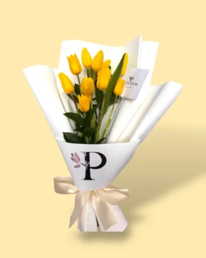 10 tulipanes amarillos platinum