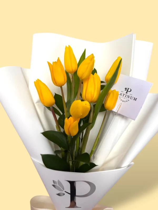 10 tulipanes amarillos platinum - Imagen 3