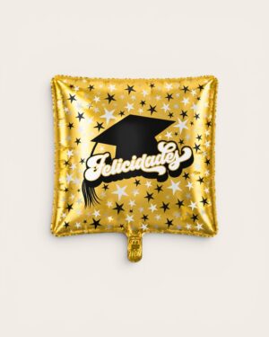 Globo metalico de graduación "Felicidades"